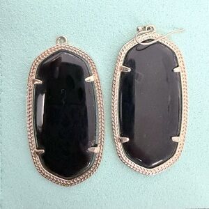 Kendra Scott Elle Black Drop Earrings – Gold